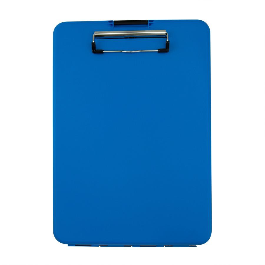 Saunders SlimMate Storage Clipboard - 0.50" Clip Capacity - Polypropylene - Blue - 1 Each. Picture 4