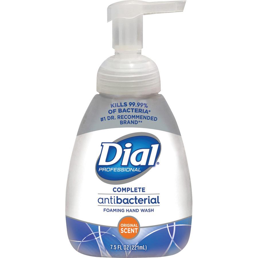 Dial Complete Foaming Hand Wash - 7.5 fl oz (221.8 mL) - Pump Bottle Dispenser - Kill Germs - Hand - Amber - 8 / Carton. Picture 3
