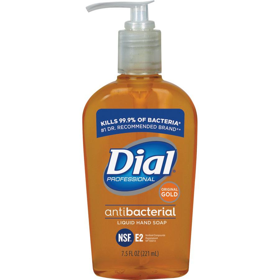 Dial Gold Antibacterial Liquid Hand Soap - 7.5 fl oz (221.8 mL) - Push Pump Dispenser - Hand, Skin - Antibacterial - 12 / Carton. Picture 3