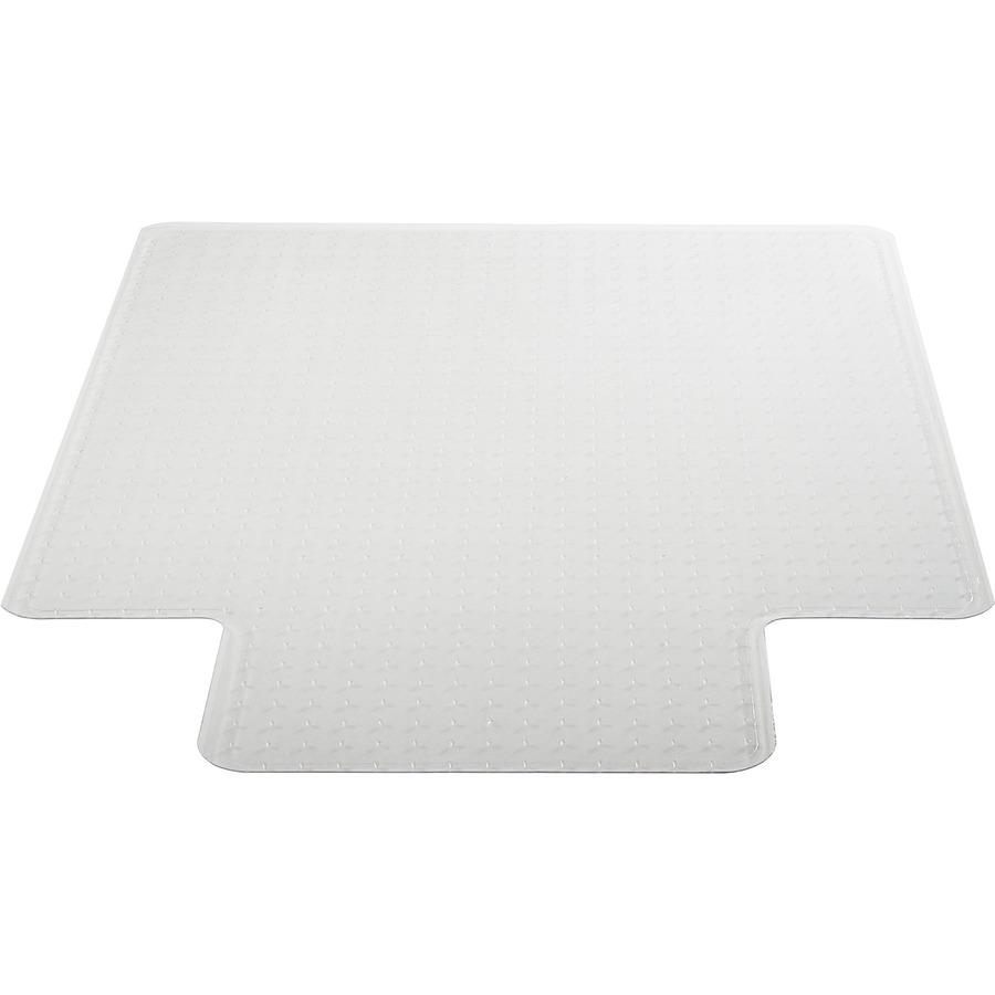 Lorell Standard Lip Low-pile Chairmat - Carpeted Floor - 48" Length x 36" Width x 0.112" Thickness - Lip Size 10" Length x 19" Width - Vinyl - Clear - 1Each. Picture 4