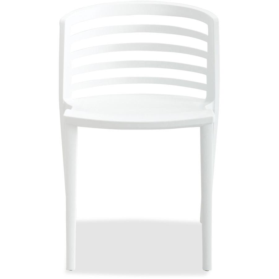 Safco Entourage Stack Chair - Grass (Quantity 4) - White - Steel - 4 / Carton. Picture 4
