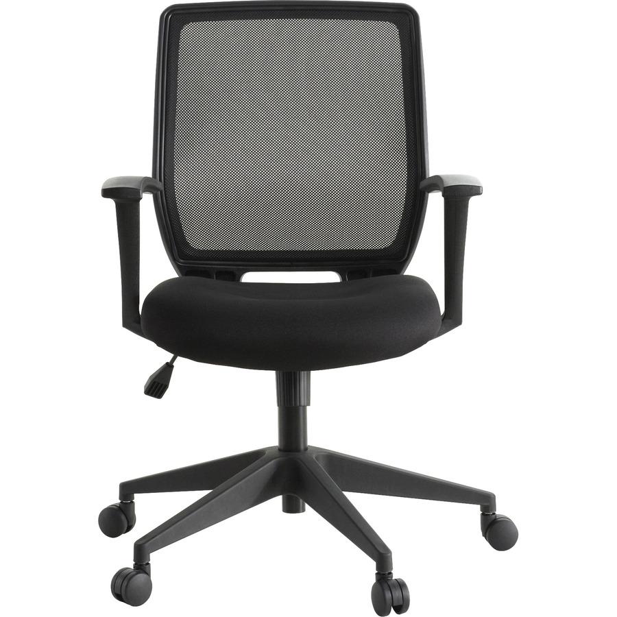 Lorell Executive Mid-back Work Chair - Black Seat - 5-star Base - Black - 1 Each. Picture 8