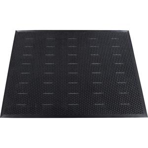 Genuine Joe Free Flow Comfort Anti-fatigue Mat - 48" Length x 36" Width x 0.500" Thickness - Rubber - Black - 1Each. Picture 2