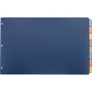 Cardinal 11x17 Poly Insertable Dividers - 8 Tab(s) - 8 Tab(s)/Set - 11" Divider Width x 17" Divider Length - Clear Poly Divider - Multicolor Tab(s) - Scratch Resistant - 1 Each. Picture 6