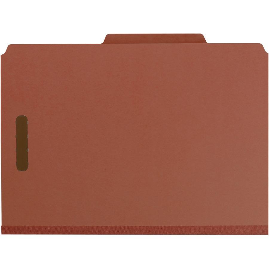 Smead 2/5 Tab Cut Legal Recycled Classification Folder - 3" Folder Capacity - 8 1/2" x 14" - 3" Expansion - 2 x 2K Fastener(s) - Top Tab Location - Right of Center Tab Position - 3 Divider(s) - Pressb. Picture 5