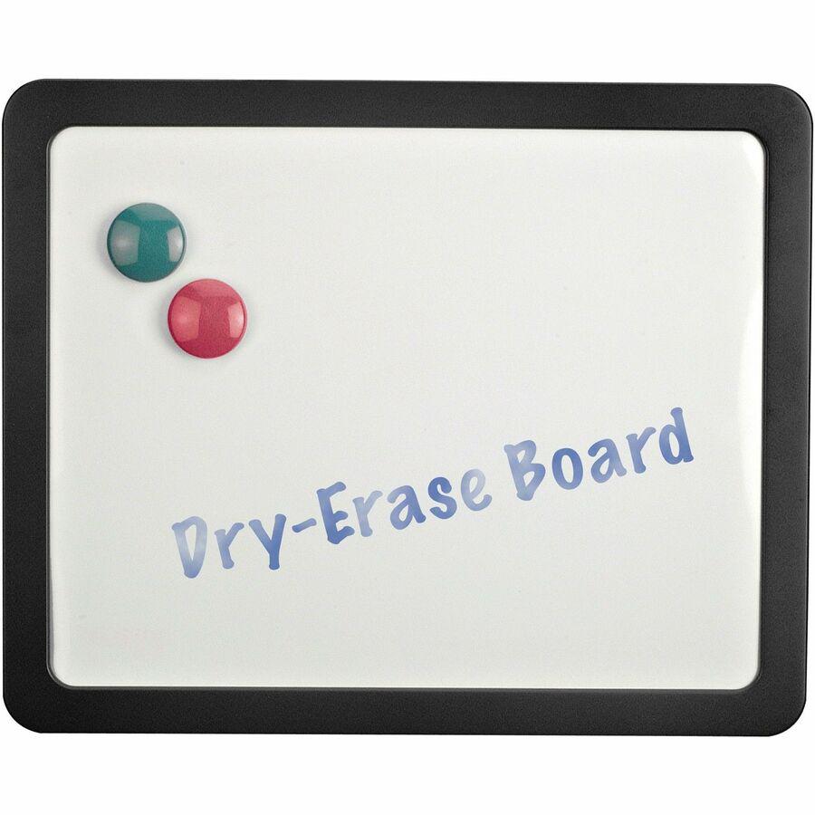 Lorell Magnetic Dry-erase Board - 15.9" (1.3 ft) Width x 12.9" (1.1 ft) Height - Black Frame - Magnetic - 1 Each. Picture 3