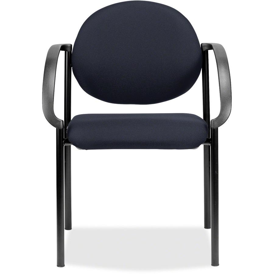 Eurotech Dakota 8011 Guest Chair - Navy Fabric Seat - Navy Fabric Back - Steel Frame - Four-legged Base - 1 Each. Picture 3