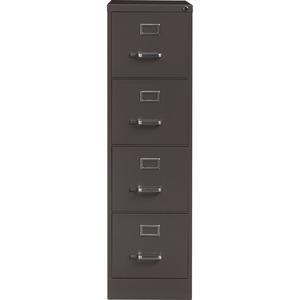 Lorell Fortress Series 26-1/2" Commercial-Grade Vertical File Cabinet - 15" x 26.5" x 52" - 4 x Drawer(s) for File - Letter - Vertical - Label Holder, Drawer Extension, Ball-bearing Suspension, Heavy . Picture 3