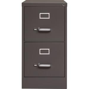 Lorell Fortress Series 26.5'' Letter-size Vertical Files - 2-Drawer - 15" x 26.5" x 28.4" - 2 x Drawer(s) for File - Letter - Vertical - Label Holder, Drawer Extension, Ball-bearing Suspension, Heavy . Picture 5