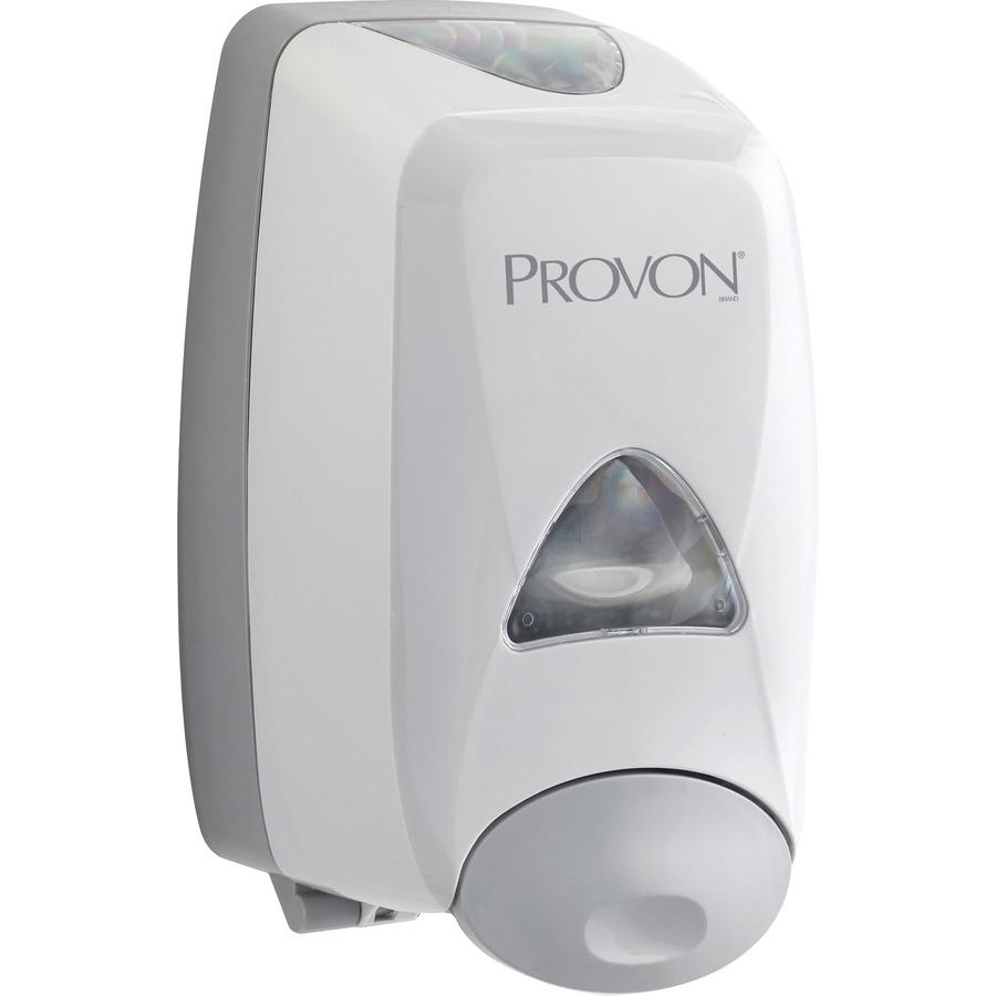 Provon FMX-12 Foam Soap Dispenser - Manual - 1.32 quart Capacity - Key Lock, Soft Push, Wall Mountable - Dove Gray - 6 / Carton. Picture 3