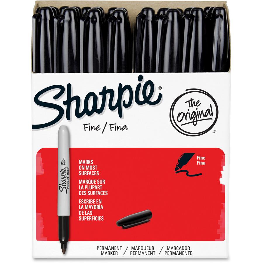 Sharpie Fine Point Permanent Marker - Fine, Bold Marker Point - 1 mm Marker Point Size - Black - Black Barrel - 36 / Pack. Picture 4