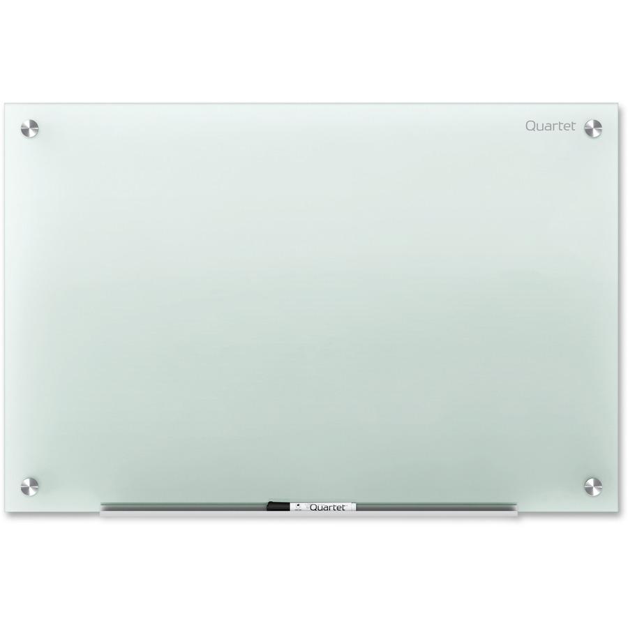 Quartet Infinity Glass Dry-Erase Whiteboard - 24" (2 ft) Width x 18" (1.5 ft) Height - Frost Tempered Glass Surface - Horizontal/Vertical - 1 Each. Picture 3