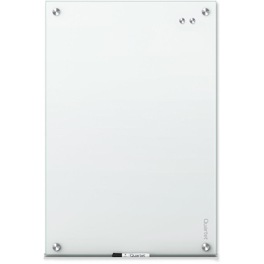 Quartet Infinity Dry-Erase Whiteboard - 24" (2 ft) Width x 18" (1.5 ft) Height - White Tempered Glass Surface - Horizontal/Vertical - 1 / Each. Picture 6