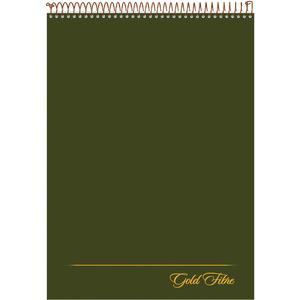Ampad Gold Fibre Classic Wirebound Legal Pads - 70 Sheets - Wire Bound - 0.34" Ruled - 20 lb Basis Weight - 8 1/2" x 11 3/4" - White Paper - Classic Green Cover - Micro Perforated, Stiff-back, Chipboa. Picture 4