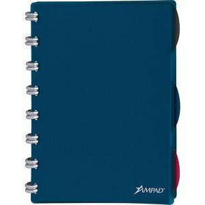 TOPS Versa Crossover Ruled Spiral Notebook - 60 Sheets - Spiral - 24 lb Basis Weight - 6" x 9" - NavyPoly Cover - Repositionable, Pocket, Micro Perforated - 1 Each. Picture 7