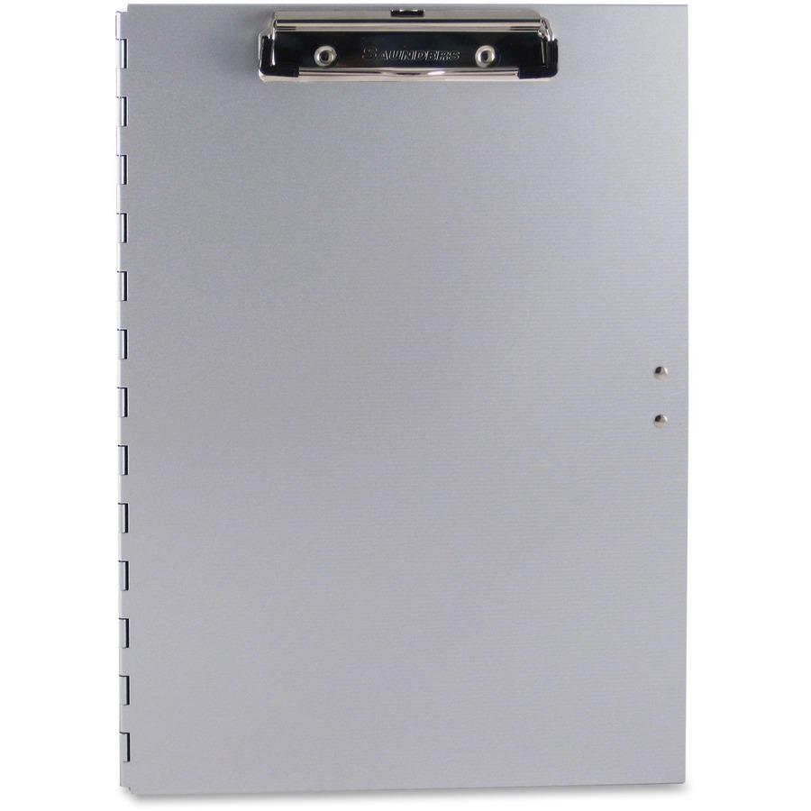 Saunders Tuff Writer Recycled Aluminum Clipboard - 1" Clip Capacity - Side Opening - 12" - Aluminum - Silver - 1 Each. Picture 4