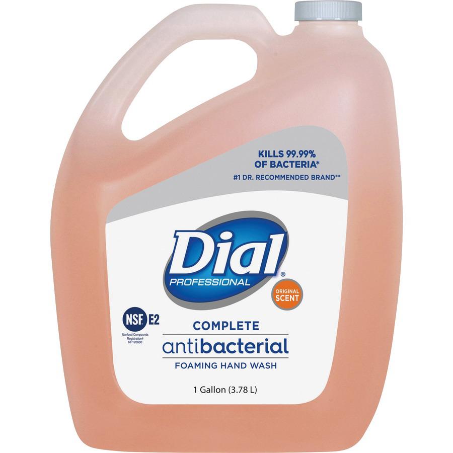 Dial Complete Antibacterial Foaming Hand Wash Refill - Original ScentFor - 1 gal (3.8 L) - Kill Germs - Hand - Antibacterial - 4 / Carton. Picture 3