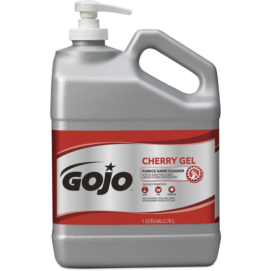 Gojo&reg; Cherry Gel Pumice Hand Cleaner - Cherry Scent - 1 gal (3.8 L) - Pump Bottle Dispenser - Dirt Remover, Grease Remover, Oil Remover - Hand, Skin - Heavy Duty, pH Balanced, Pleasant Scent - 2 /. Picture 6