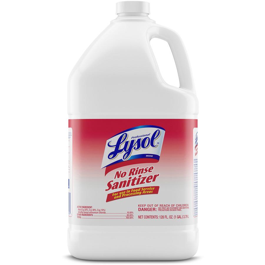 Professional Lysol No Rinse Sanitizer - For Sink, Floor, Wall, Bathtub, Food Service Area - Concentrate - 128 fl oz (4 quart) - 4 / Carton - Disinfectant, Anti-bacterial. Picture 3