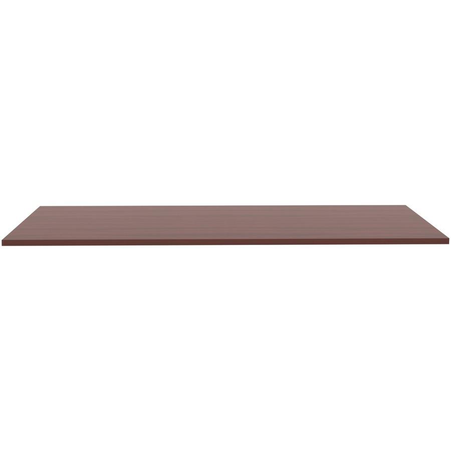 Lorell Relevance Series Tabletop - Laminated Rectangle, Mahogany Top x 48" Table Top Width x 24" Table Top Depth x 1" Table Top Thickness x 47.63" Width x 23.63" Depth - Assembly Required - 1 Each. Picture 3