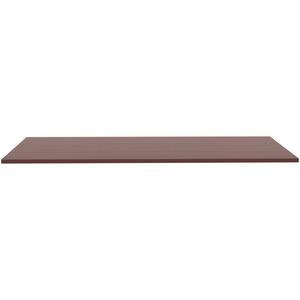 Lorell Relevance Series Tabletop - Laminated Rectangle, Mahogany Top - Contemporary Style x 60" Table Top Width x 24" Table Top Depth x 1" Table Top Thickness x 59.88" Width x 23.63" Depth - Assembly . Picture 2