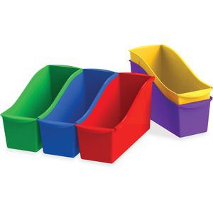 Storex Book Bin Set - 1 Compartment(s) - 12.6" Height x 5.3" Width x 14.3" Depth - 50% Recycled - Plastic - 5 / Set. Picture 5