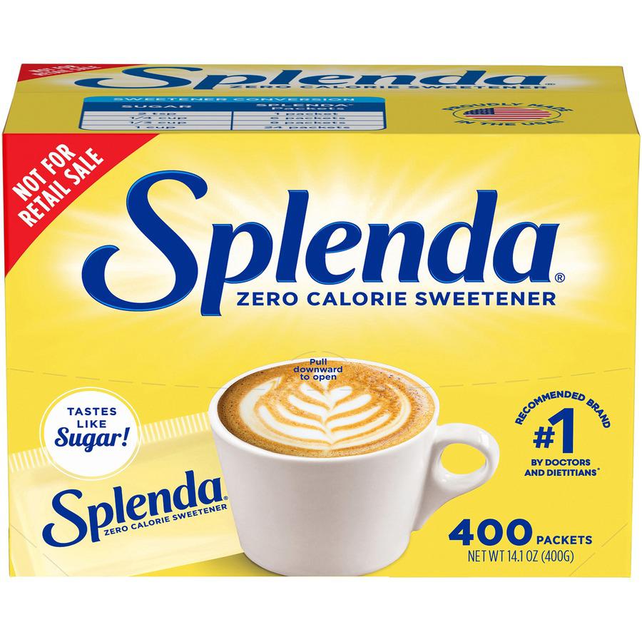 Splenda Single-serve Sweetener Packets - 0.035 oz (1 g) - Artificial Sweetener - 6/Carton - 400 Per Box. Picture 3