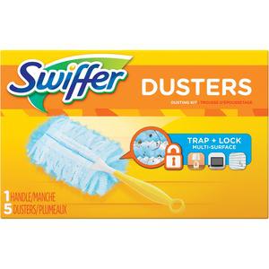 Swiffer Unscented Duster Kit - 5 pieces/Kit - 6 / Carton - Fiber - Blue, Yellow. Picture 3