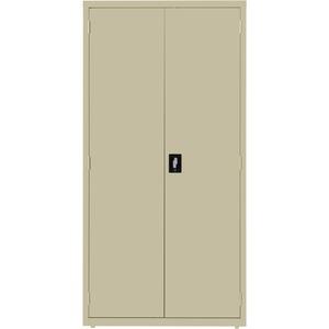 Lorell Fortress Series Storage Cabinet - 24" x 36" x 72" - 5 x Shelf(ves) - Hinged Door(s) - Sturdy, Recessed Locking Handle, Removable Lock, Durable, Storage Space - Putty - Powder Coated - Steel - R. Picture 5