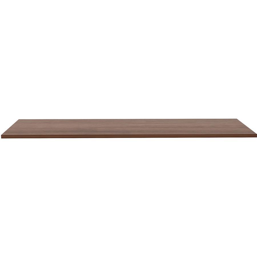 Lorell Utility Table Top - Walnut Rectangle, Laminated Top - 24" Table Top Width x 72" Table Top Depth x 1" Table Top Thickness - Assembly Required. Picture 4