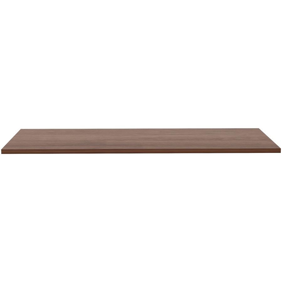 Lorell Relevance Series Tabletop - Walnut Rectangle, Laminated Top - Adjustable Height - 24" Table Top Width x 60" Table Top Depth x 1" Table Top Thickness - Assembly Required - 1 Each. Picture 3
