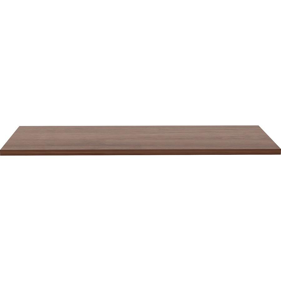 Lorell Relevance Series Tabletop - Walnut Rectangle, Laminated Top - 48" Table Top Length x 24" Table Top Width x 1" Table Top ThicknessAssembly Required - 1 Each. Picture 3