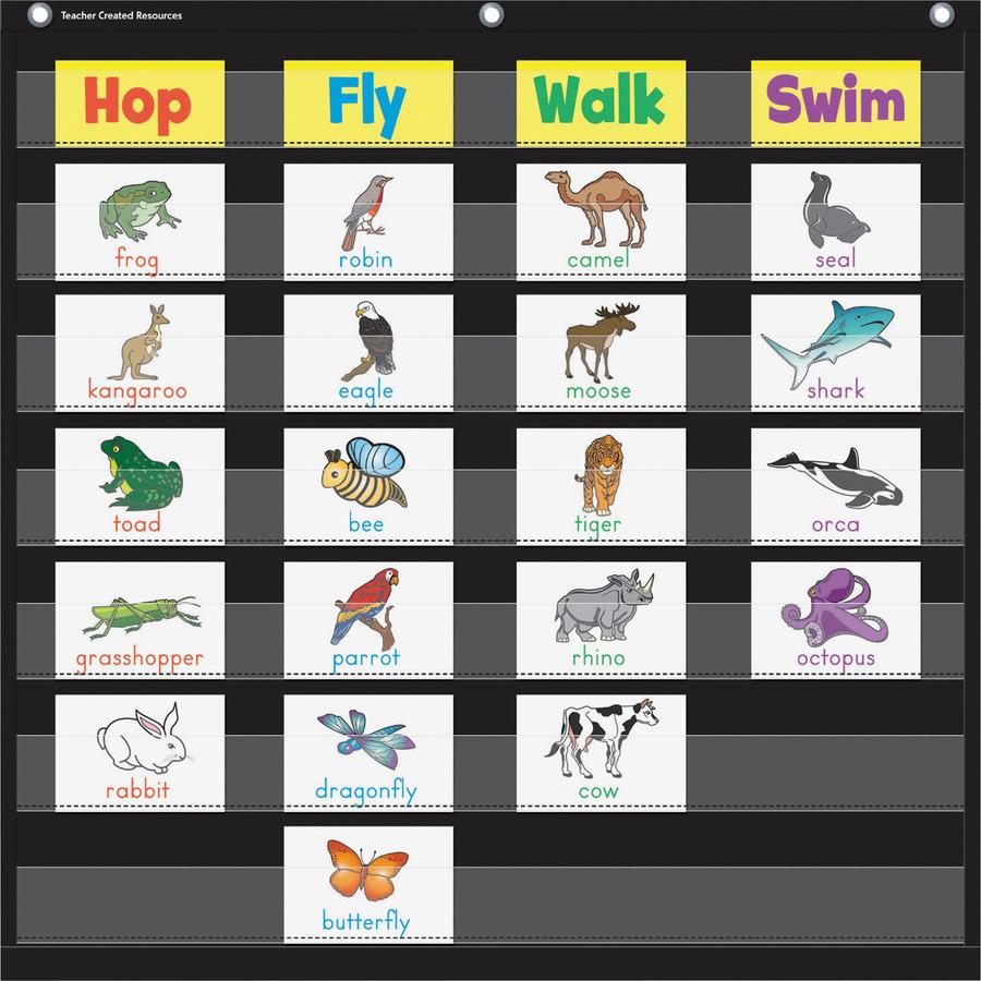 Teacher Created Resources Black 7 Pocket Chart - Theme/Subject: Learning - Skill Learning: Chart - 1 Each. Picture 2