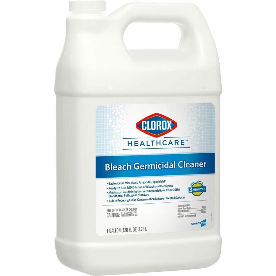 Clorox Healthcare Bleach Germicidal Cleaner Refill - Concentrate - 128 fl oz (4 quart) - 4 / Carton - Refillable, Disinfectant, Fast Acting, Cleanse, Anti-corrosive, Versatile, Antibacterial - White. Picture 5