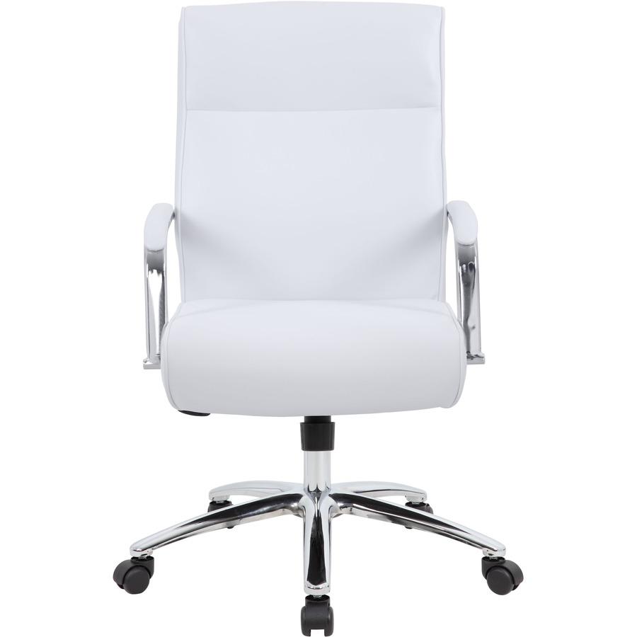 Boss Conf Chair, White - White - 1 Each. Picture 8