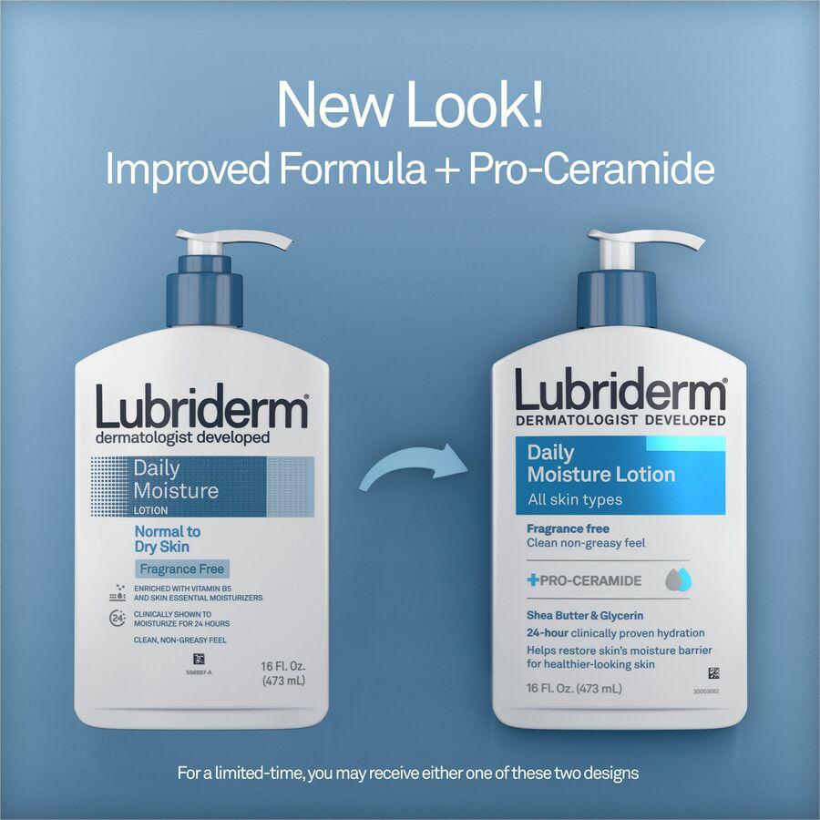 Lubriderm Daily Moisture Lotion - Lotion - 16 fl oz - For Dry, Normal Skin - Applicable on Body - Moisturising, Non-greasy, Fragrance-free, Absorbs Quickly - 1 Each. Picture 4