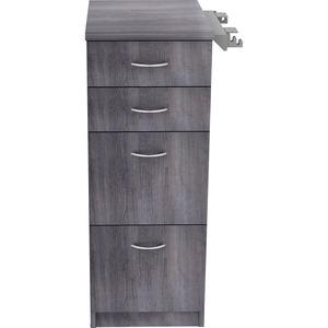 Lorell Relevance Series 4-Drawer File Cabinet - 15.5" x 23.6"40.4" - 4 x File, Box Drawer(s) - Finish: Charcoal, Laminate. Picture 10