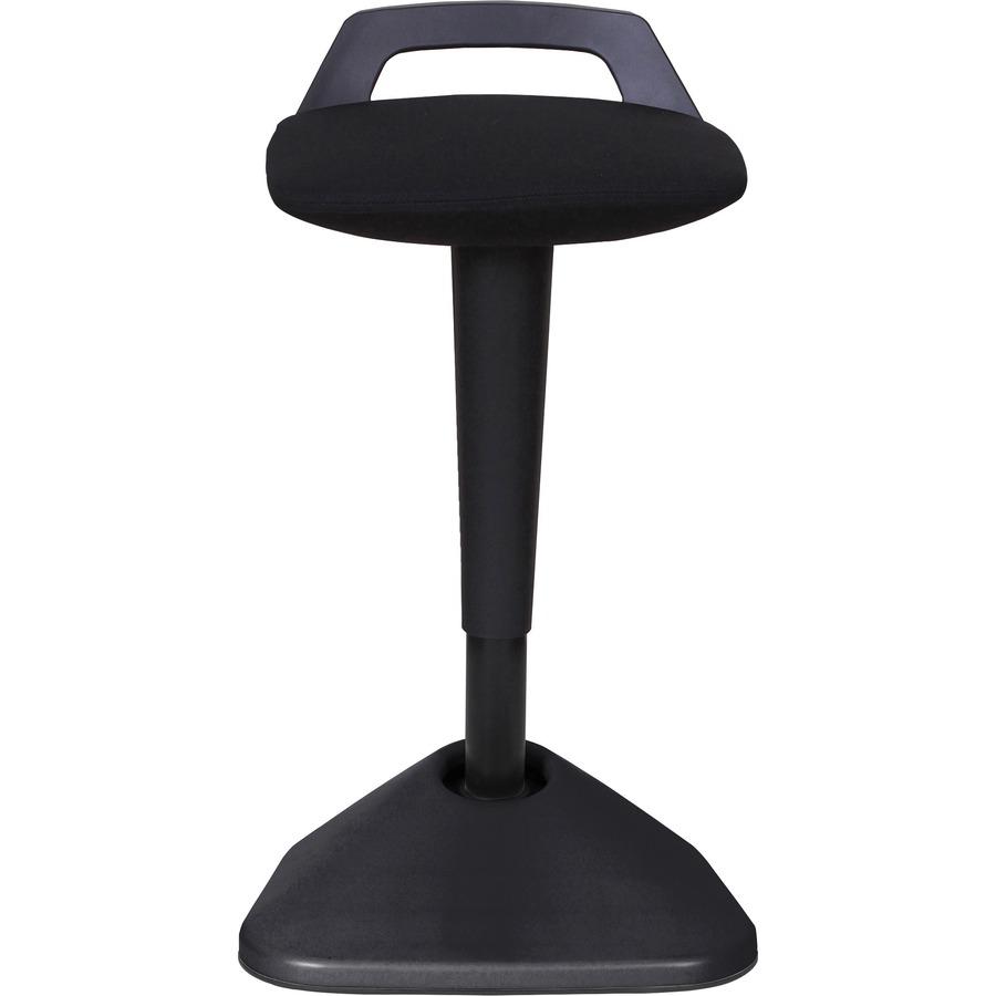 Lorell Pivot Chair - Black Fabric Seat - Square Base - 1 Each. Picture 3