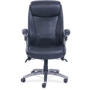 Lorell Revive Executive Chair - Black Bonded Leather Seat - Black Bonded Leather Back - 5-star Base - 1 Each. Picture 11