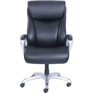 Lorell Big & Tall Chair with Flexible Air Technology - Black Bonded Leather Seat - Black Bonded Leather Back - 5-star Base - Armrest - 1 Each. Picture 3