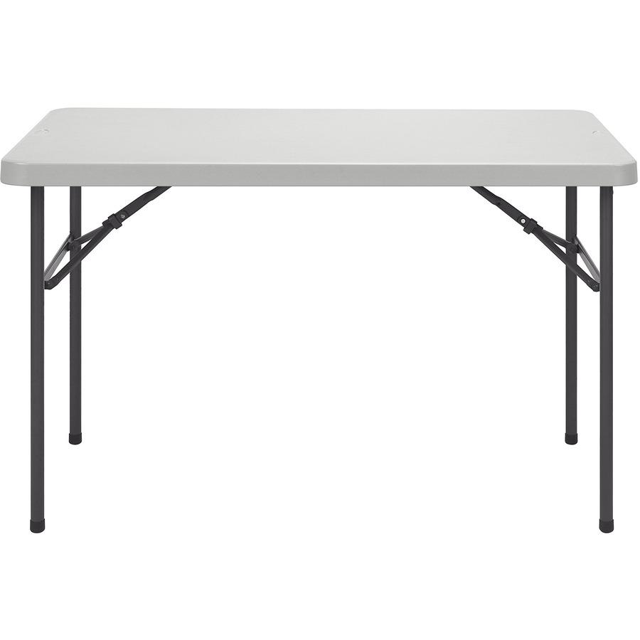 Lorell Ultra-Lite Banquet Table - Light Gray Rectangle Top - Dark Gray Base - 450 lb Capacity x 48" Table Top Width x 30" Table Top Depth x 2" Table Top Thickness - 29" Height - Gray - High-density Po. Picture 5