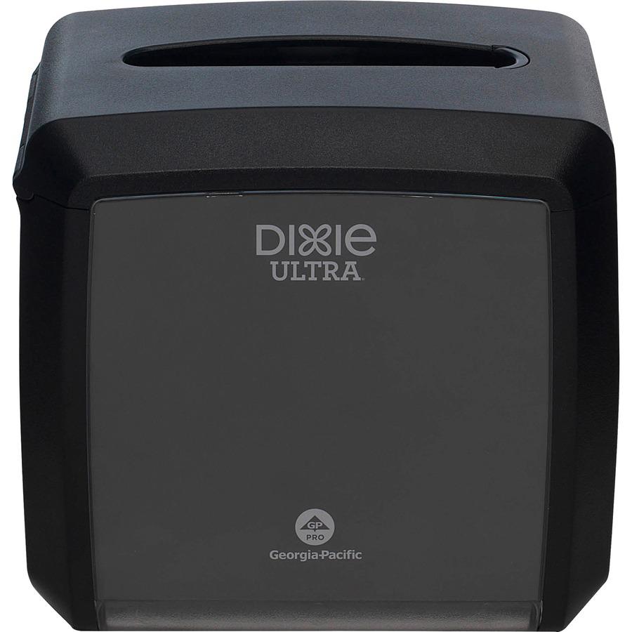 Dixie Ultra&reg; Tabletop Interfold Napkin Dispenser - Interfolded Dispenser - 275 x Napkin - 7.2" Height x 7.6" Width x 6.1" Depth - Black - Rubber Feet, Non-slip Base, See Through Window, Slip Resis. Picture 2