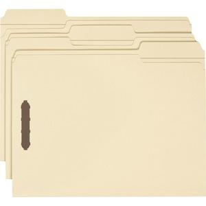 Business Source 1/3 Tab Cut Letter Recycled Fastener Folder - 8 1/2" x 11" - 2 Fastener(s) - 10% Recycled - 50 / Box. Picture 7