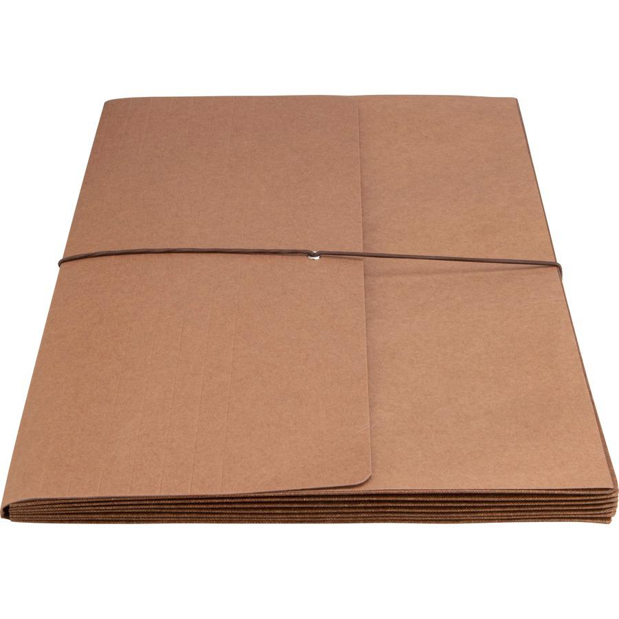 Business Source Legal Recycled File Wallet - 8 1/2" x 14" - 5 1/4" Expansion - Brown - 30% Recycled - 1 Each. Picture 7