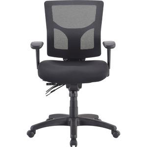 Lorell Conjure Executive Mid-back Mesh Back Chair - Black Seat - Black Back - 5-star Base - 1 Each. Picture 8