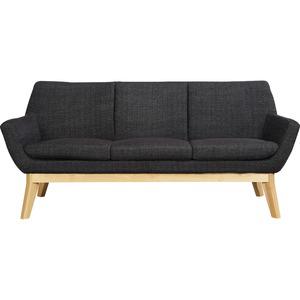 Lorell Quintessence Collection Upholstered Sofa - 19.8" x 73.3" x 32.8" - Material: Wood Leg - Finish: Black. Picture 3
