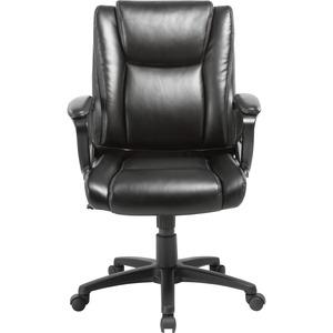 SOHO igh-back Office Chair - Black Bonded Leather Seat - Black Bonded Leather Back - High Back - 5-star Base - 1 Each. Picture 6