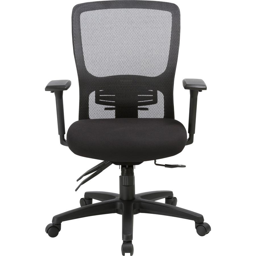 Lorell High-back Mesh Chair - Black Seat - Black Back - 5-star Base - 28.5" Length x 28.5" Width - 45" Height - 1 Each. Picture 6