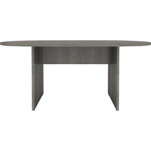 Lorell Weathered Charcoal Laminate Desking - 1.3" Top, 0" Edge, 72" x 29.5" x 36" - Finish: Laminate, Charcoal Surface. Picture 5