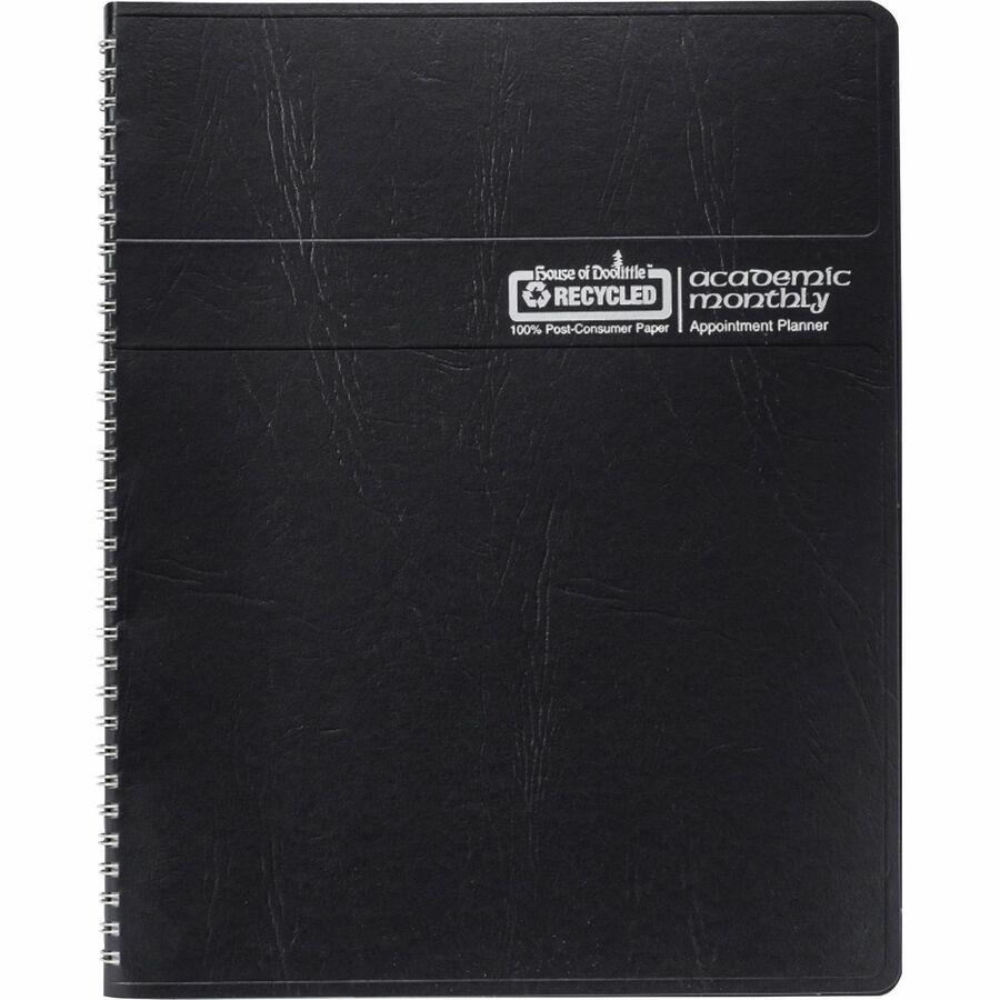 House of Doolittle 2680-02 Planner - Personal - Julian Dates - Monthly - 24 Month - January 2024 - December 2025 - 1 Month Double Page Layout - 6 55/64" x 8 3/4" Blue Sheet - Wire Bound - Leather - Bl. Picture 6